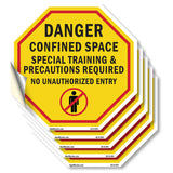 Danger Confined Space Special Training & Precautions Required No Unauthorized Entry