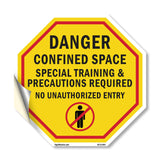 Danger Confined Space Special Training & Precautions Required No Unauthorized Entry