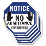 Notice No Admittance Employees Only
