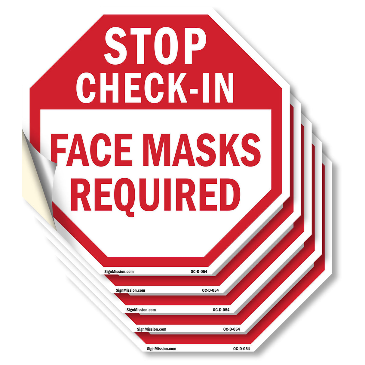 Stop Check-in Face Masks Required