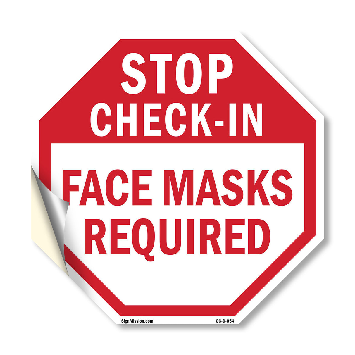 Stop Check-in Face Masks Required