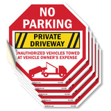 No Parking Private Driveway Unauthorized Vehicles Towed at Vehicle Owner's Expense