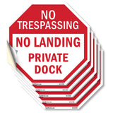 No Trespassing No Landing Private Dock