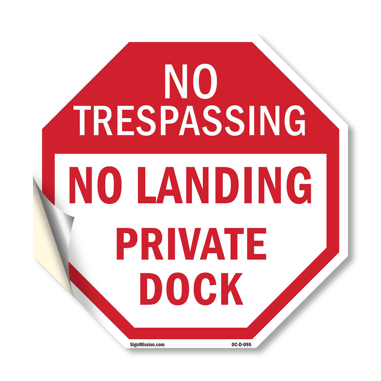 No Trespassing No Landing Private Dock