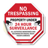 No Trespassing Property Under 24 Hour Surveillance All Activities Monitored and Recorded by Digital Night Vision Cameras