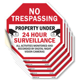 No Trespassing Property Under 24 Hour Surveillance All Activities Monitored and Recorded by Digital Night Vision Cameras