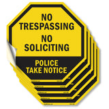 No Trespassing No Soliciting Police Take Notice