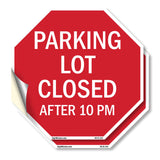 Parking Lot Closed After 10 Pm