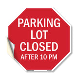 Parking Lot Closed After 10 Pm