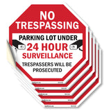 No Trespassing Parking Lot Under 24 Hour Surveillance Trespassers Will Be Prosecuted