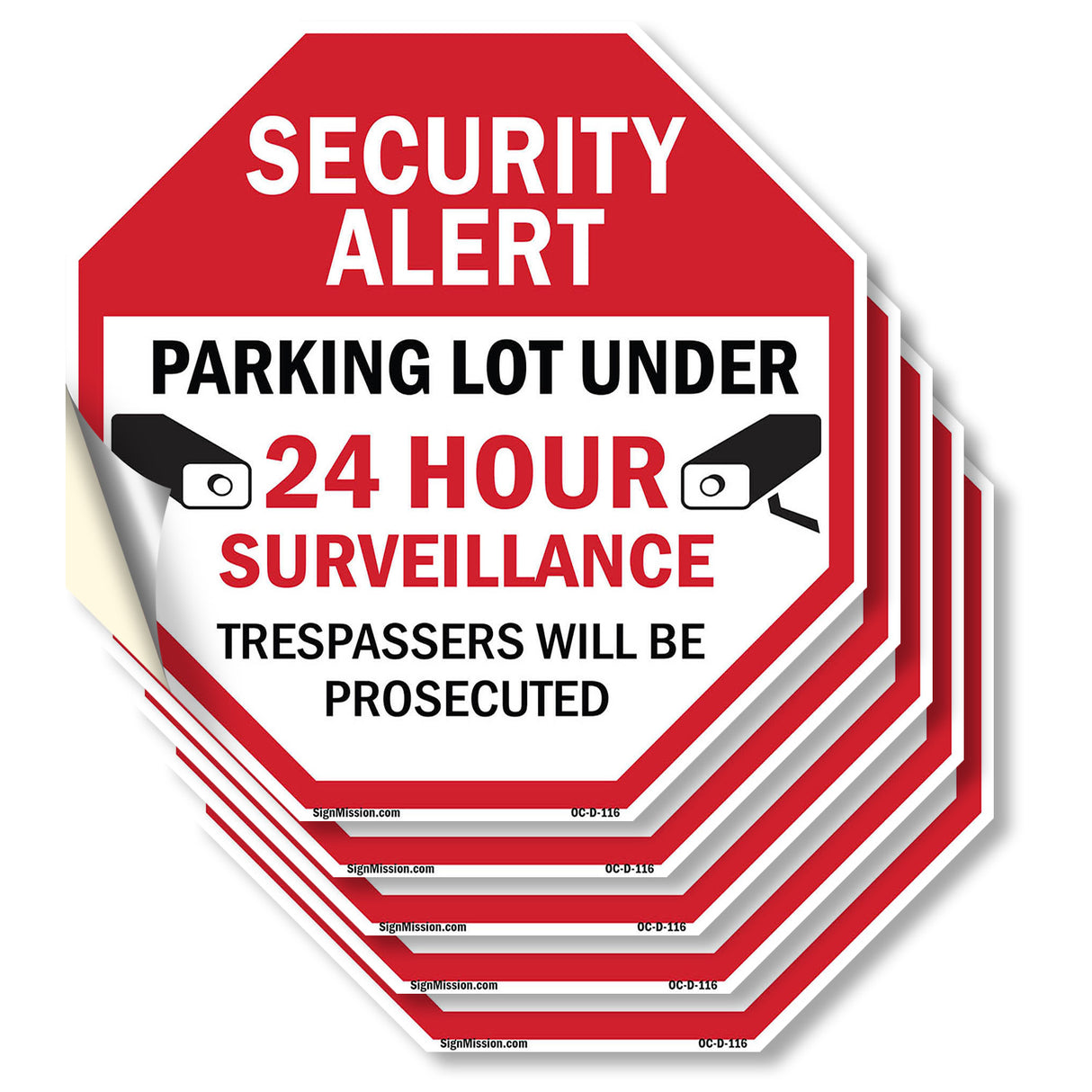 Security Alert Parking Lot Under 24 Hour Surveillance Trespassers Will Be Prosecuted