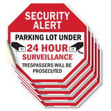 Security Alert Parking Lot Under 24 Hour Surveillance Trespassers Will Be Prosecuted