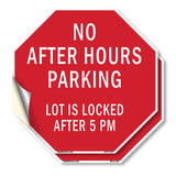 No After Hours Parking Lot Is Locked After 5 Pm