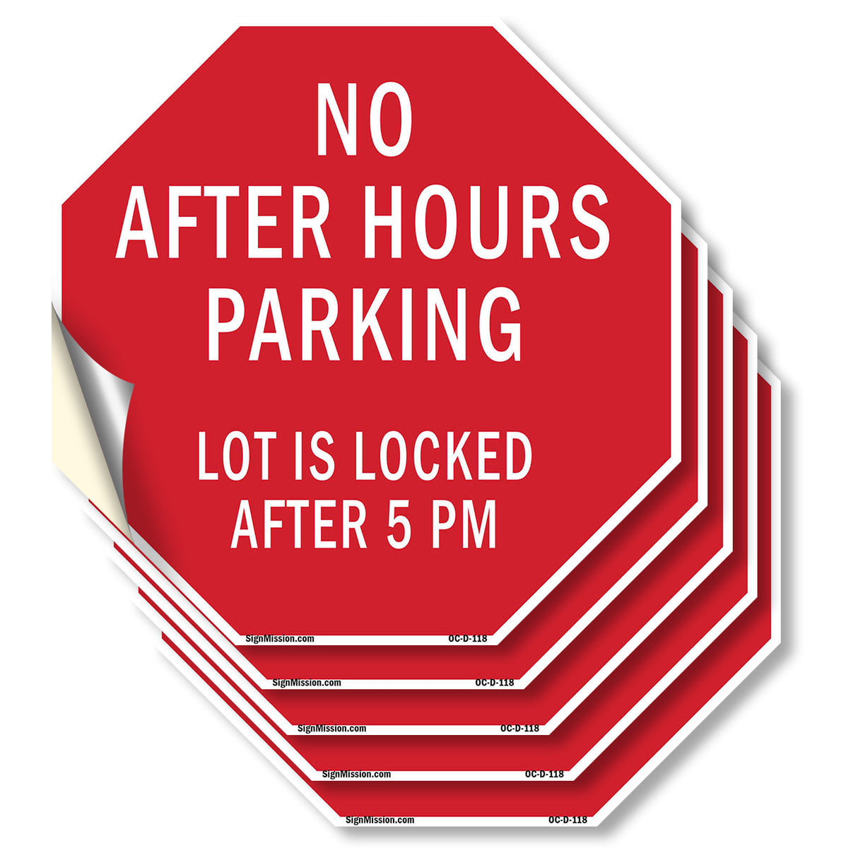 No After Hours Parking Lot Is Locked After 5 Pm