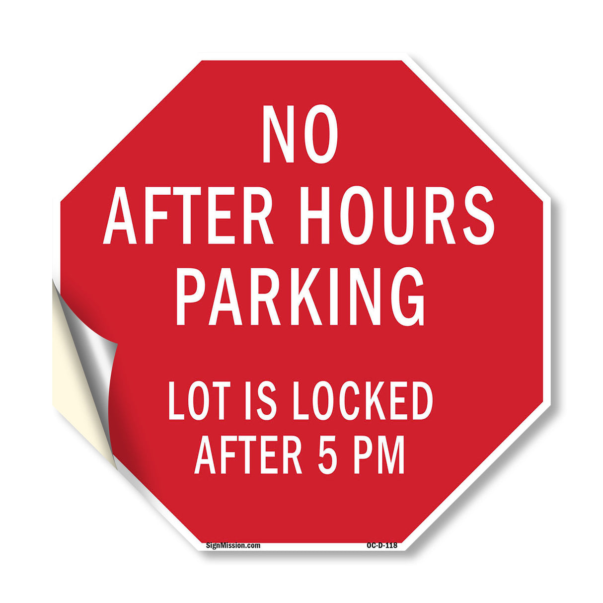 No After Hours Parking Lot Is Locked After 5 Pm