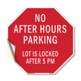 No After Hours Parking Lot Is Locked After 5 Pm