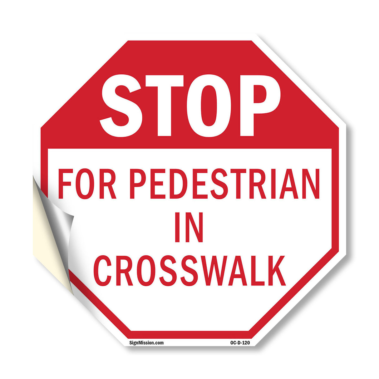 Stop For Pedestrian in Crosswalk