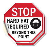 Stop Hard Hat Required Beyond This Point