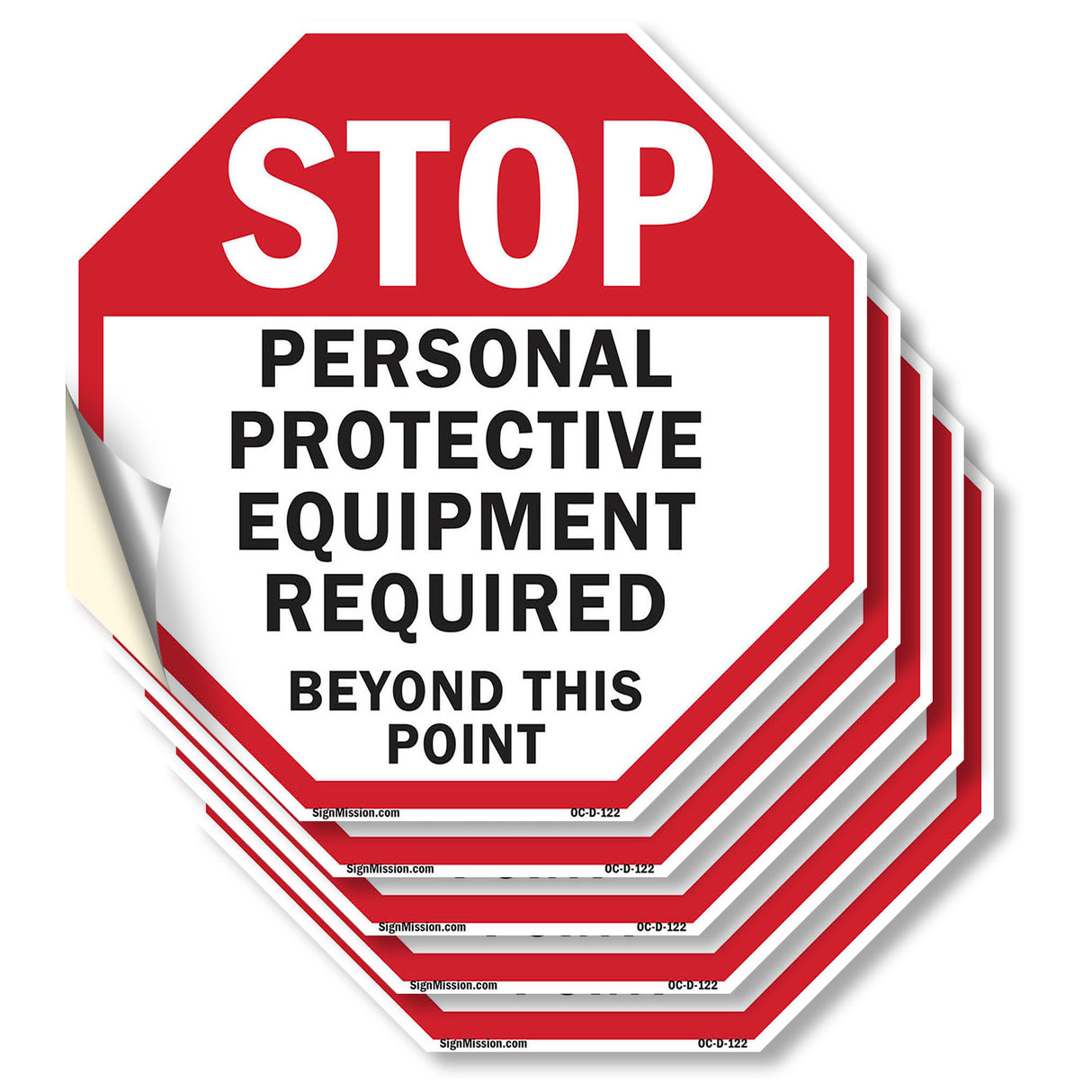 Stop Personal Protective Equipment Required Beyond This Point