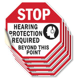 Stop Hearing Protection Required Beyond This Point
