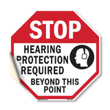 Stop Hearing Protection Required Beyond This Point