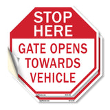 Stop Here Gate Opens Towards Vehicle