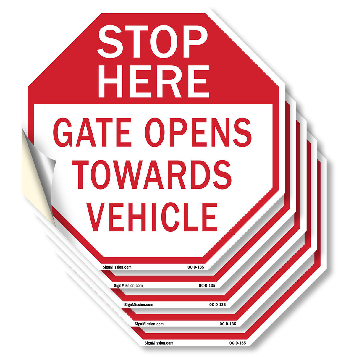 Stop Here Gate Opens Towards Vehicle
