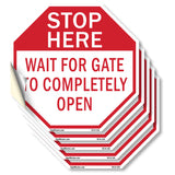 Stop Here Wait for Gate to Completely Open