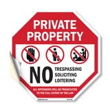 Private Property No Trespassing Soliciting Loitering All Offenders Will Be Prosecuted to The Full Extent of The Law