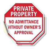 Private Property No Admittance Without Owner's Approval