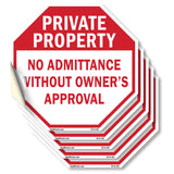 Private Property No Admittance Without Owner's Approval
