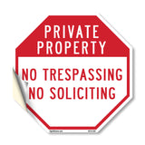 Private Property No Trespassing No Soliciting