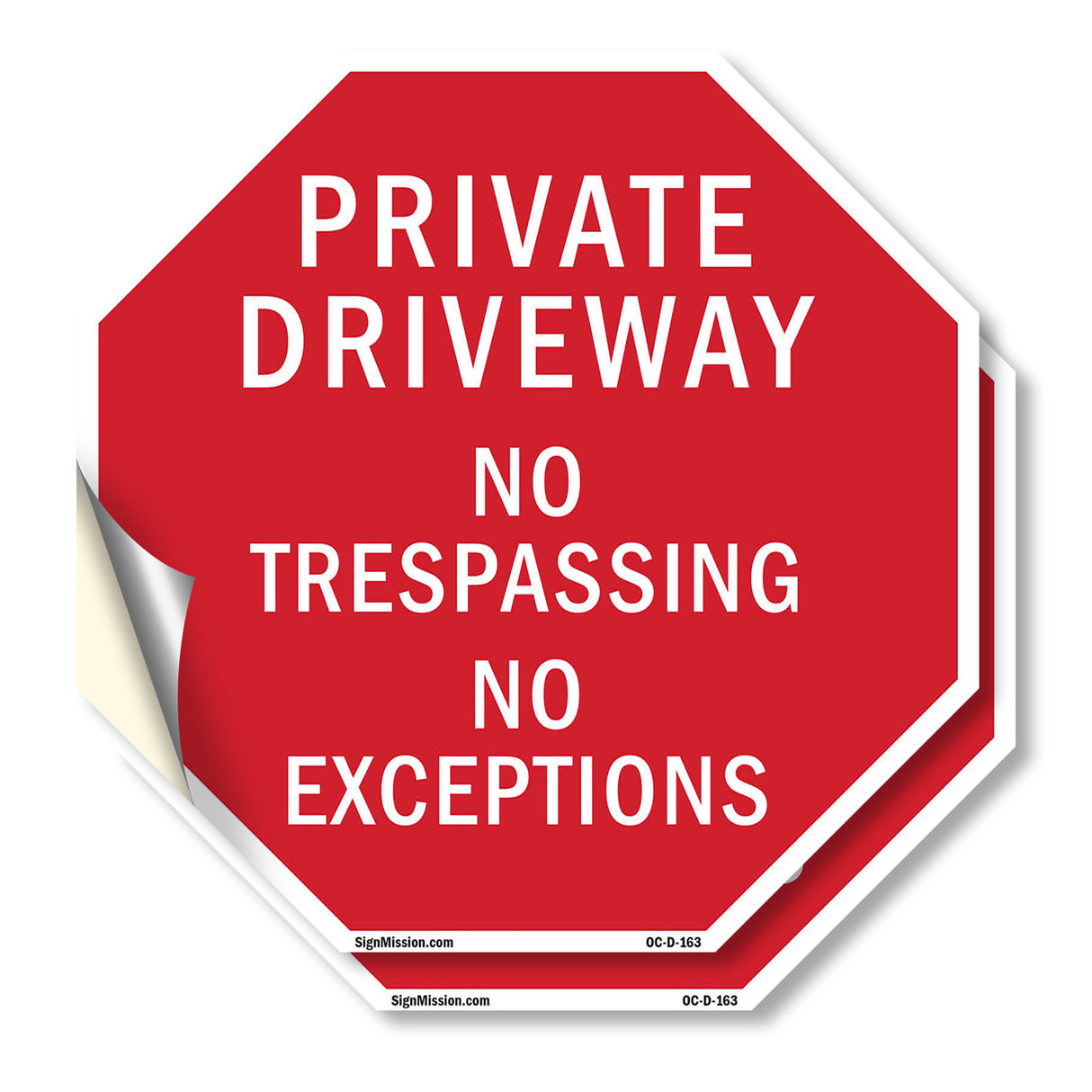 Private Driveway No Trespassing No Exceptions