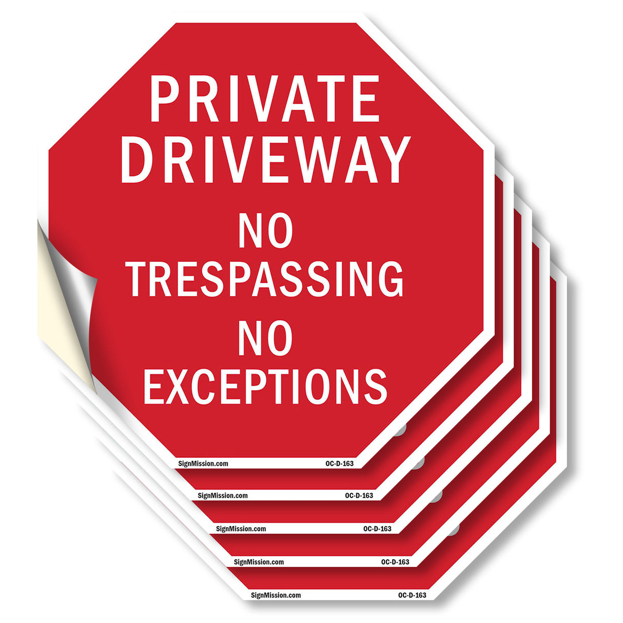 Private Driveway No Trespassing No Exceptions