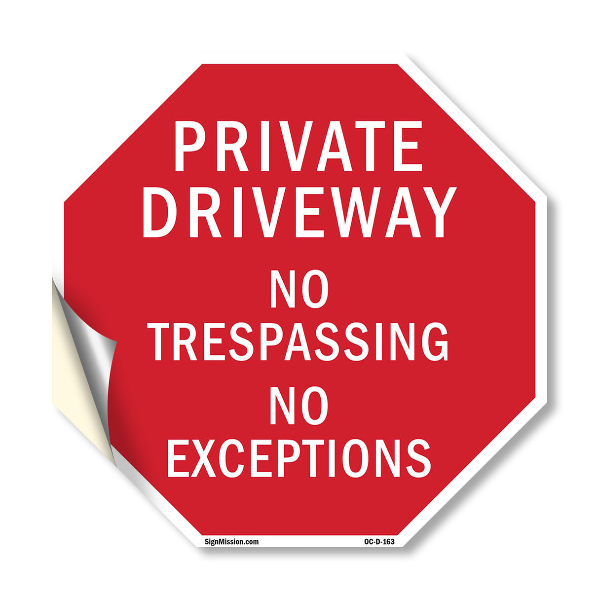 Private Driveway No Trespassing No Exceptions