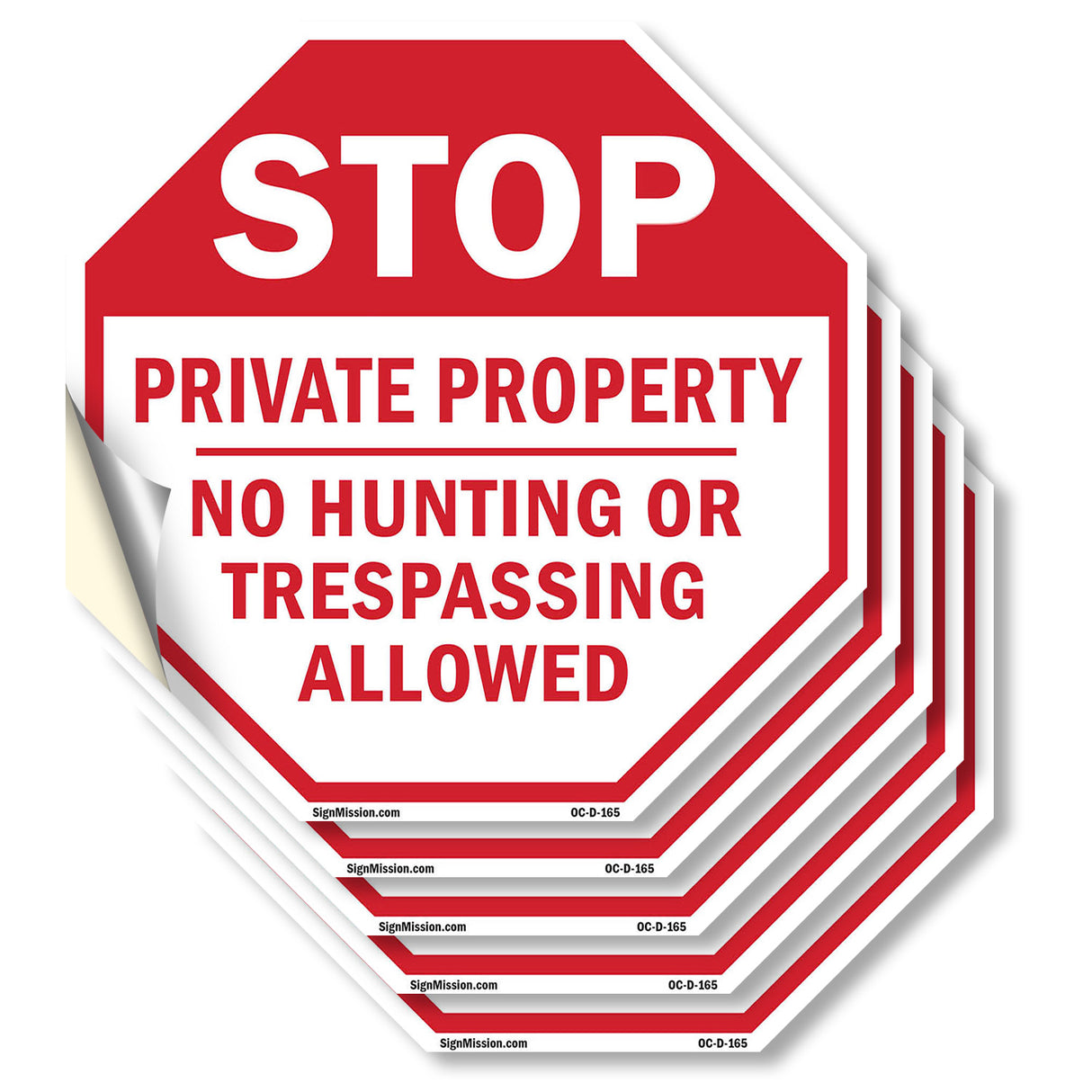 Stop Private Property No Hunting or Trespassing Allowed