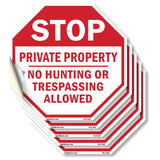 Stop Private Property No Hunting or Trespassing Allowed