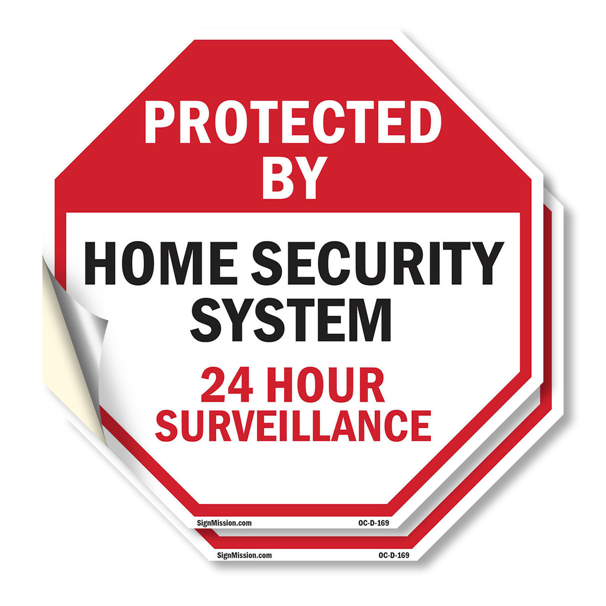 Protected By Home Security System 24 Hour Surveillance