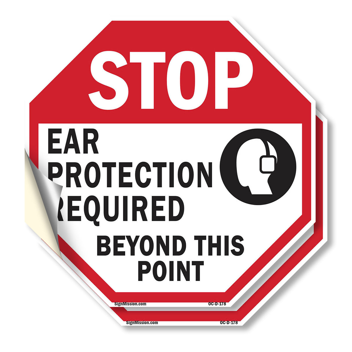 Stop Ear Protection Required Beyond This Point