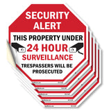 Security Alert This Property Under 24 Hour Surveillance Trespassers Will Be Prosecuted