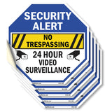 Security Alert No Trespassing 24 Hour Video Surveillance