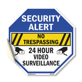 Security Alert No Trespassing 24 Hour Video Surveillance