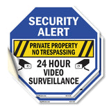 Security Alert Private Property No Trespassing 24 Hour Video Surveillance