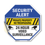 Security Alert Private Property No Trespassing 24 Hour Video Surveillance