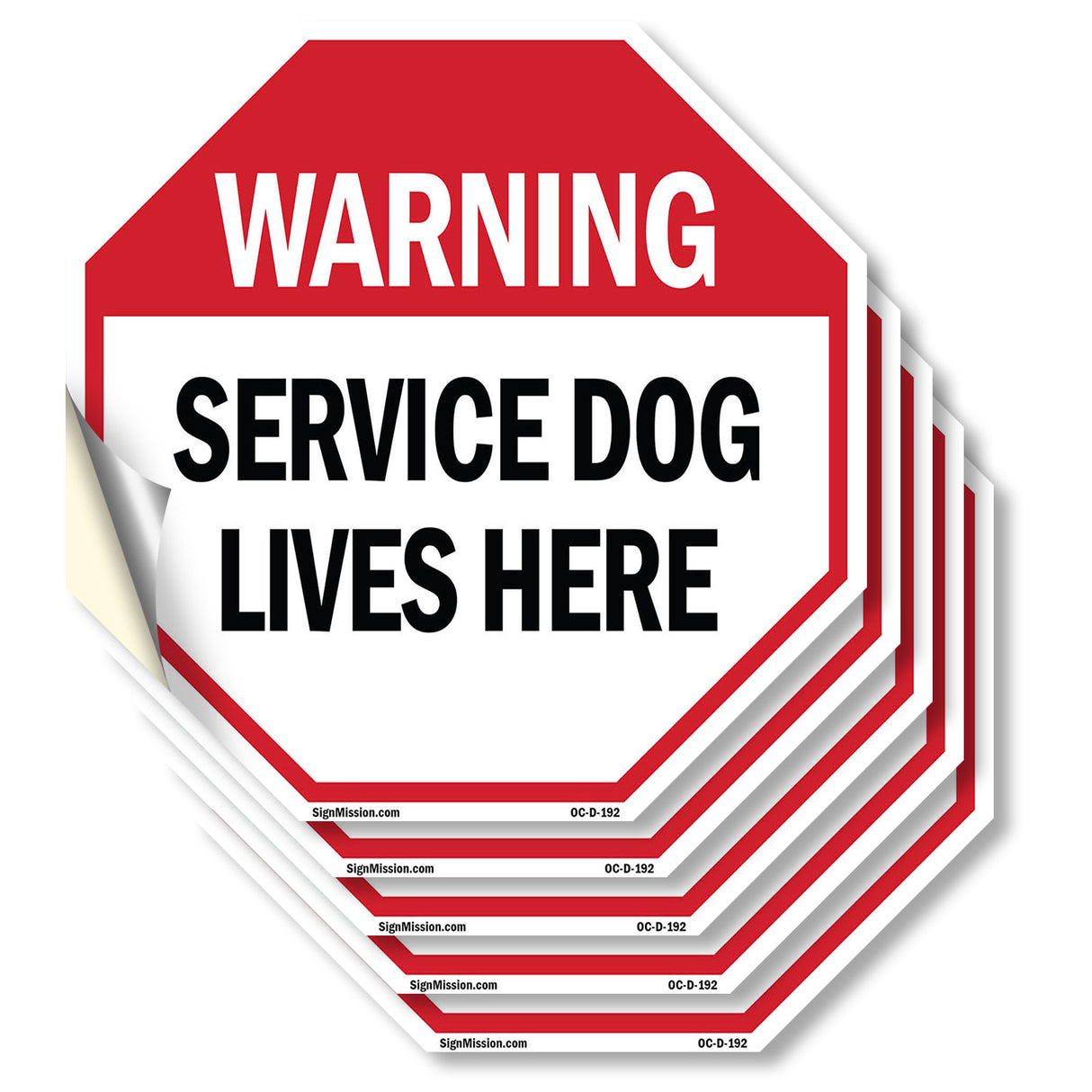Warning Service Dog Lives Here
