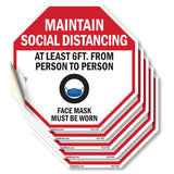 Maintain Social Distancing At Least 6ft. From Person to Person Face Mask Must Be Worn