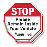 Stop Please Remain Inside Your Vehicle Thank You