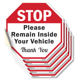 Stop Please Remain Inside Your Vehicle Thank You