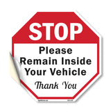 Stop Please Remain Inside Your Vehicle Thank You