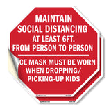 Maintain Social Distancing At Least 6ft. From Person to Person Face Mask Must Be Worn When Dropping/ Picking-up Kids